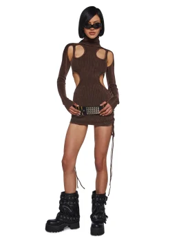 DARKER WAVS Dresses*Warp Cut-Out Bodycon Dress