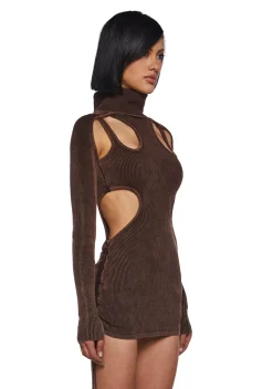 DARKER WAVS Dresses*Warp Cut-Out Bodycon Dress