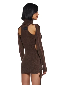 DARKER WAVS Dresses*Warp Cut-Out Bodycon Dress