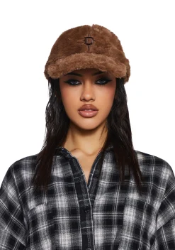 DARKER WAVS Hats*Warp Faux Fur Baseball Cap
