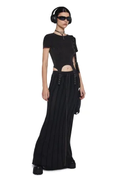 DARKER WAVS Tops|Plus*Warp Garter Strap Baby Tee