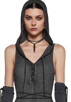 DARKER WAVS Jumpsuits & Rompers*Warp Knit Hooded Jumpsuit