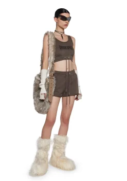 DARKER WAVS Lingerie*Warp Knit Lounge Set