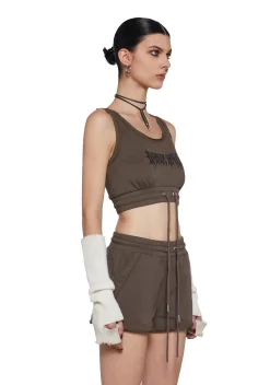 DARKER WAVS Lingerie*Warp Knit Lounge Set