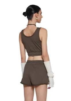 DARKER WAVS Lingerie*Warp Knit Lounge Set