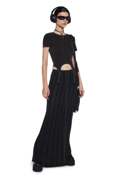 DARKER WAVS Bottoms|Skirts*Warp Knit Maxi Skirt