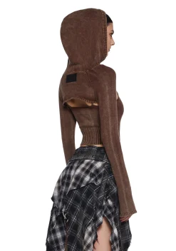 DARKER WAVS Tops*Warp Knit Tank And Shrug Set