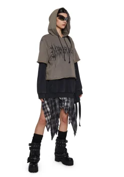 DARKER WAVS Outerwear|Sweatshirts & Hoodies*Warp Layered Pullover Hoodie