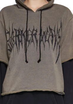 DARKER WAVS Outerwear|Sweatshirts & Hoodies*Warp Layered Pullover Hoodie