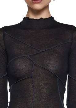 DARKER WAVS Dresses|Mini Dresses*Warp Seamed Asymmetrical Mini Dress