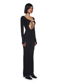 DARKER WAVS Dresses*Warp Thermal Maxi Dress With Cut Outs