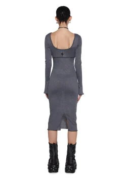 DARKER WAVS Dresses*Warp Thermal Midi Dress