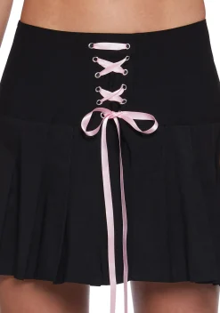 Sugar Thrillz Bottoms|Skirts*Watch Me Pirouette Lace-Up Skirt