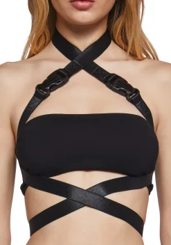 Poster Grl Tops*Watch Yo Man Buckle Top