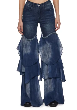 Current Mood Bottoms|Pants*Water Bound Flared Denim Pants