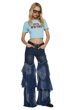 Current Mood Bottoms|Pants*Water Bound Flared Denim Pants
