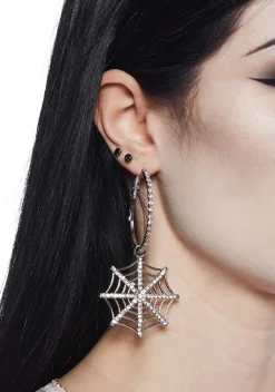 x_ATVT Jewelry*Web Of Glitz Hoop Earrings