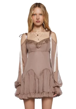 Current Mood Dresses|Mini Dresses*Whirlwind Radiance Mini Dress - Brown