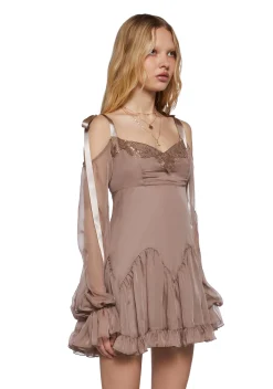 Current Mood Dresses|Mini Dresses*Whirlwind Radiance Mini Dress - Brown