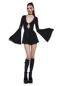 Widow Jumpsuits & Rompers*Whispering Wind Romper - Black