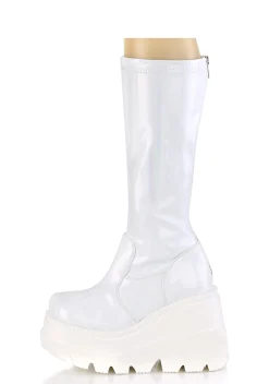 Demonia Boots|Platforms*White Shook Up Platform Boots