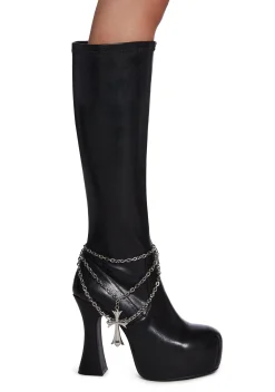 Widow Boots*Wicked Descent Knee High Boots
