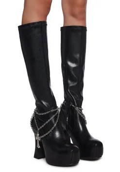 Widow Boots*Wicked Descent Knee High Boots