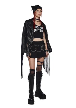 Current Mood Bottoms|Skirts*Wicked Scholar Pleated Mini Skirt - Black