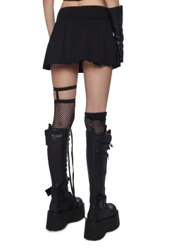 Current Mood Bottoms|Skirts*Wicked Scholar Pleated Mini Skirt - Black