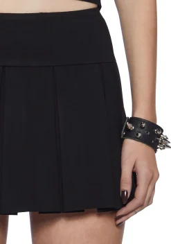 Current Mood Bottoms|Skirts*Wicked Scholar Pleated Mini Skirt - Black
