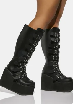 Demonia Boots*Wide Calf Trinity Boots