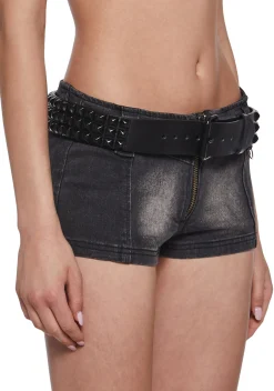 Funk Plus Belts & Harnesses*Wide Pyramid Studded Belt - Black