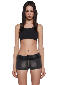Funk Plus Belts & Harnesses*Wide Pyramid Studded Belt - Black