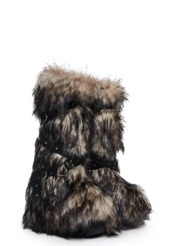 Club Exx Boots*Wild Instincts Faux Fur Boots - Off White