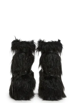 Club Exx Boots*Wild Instincts Faux Fur Combat Boots