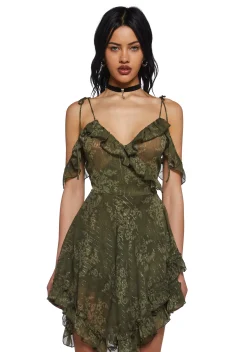 Current Mood Dresses|Plus*Wildflower Dreams Wrap Dress - Green