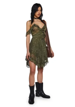 Current Mood Dresses|Plus*Wildflower Dreams Wrap Dress - Green