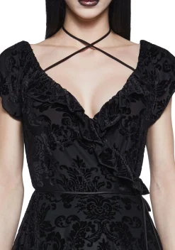 Widow Dresses|Plus*Wildflower Dreams Wrap Dress - Black