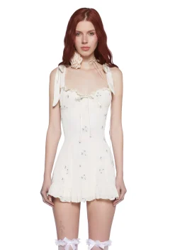 Sugar Thrillz Dresses|Mini Dresses*Wildflower Fables Mini Dress - Ivory