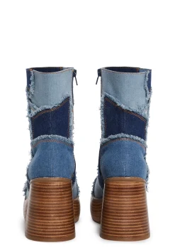 dELiA*s by Dolls Kill Boots*Winding Roads Ankle Boots - Denim