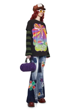 Dolls Kill x Willy Wonka Tops*Wondrous Boat Ride Oversized Tee