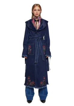 Current Mood Outerwear|Plus*Woven Dreams Denim Trench Coat
