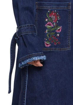 Current Mood Outerwear|Plus*Woven Dreams Denim Trench Coat