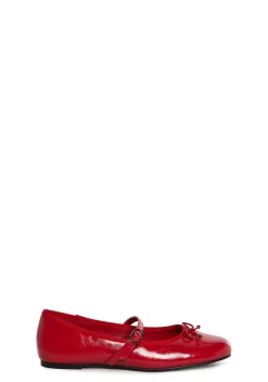 Sugar Thrillz Flats*Woven Love Ballet Flats - Red