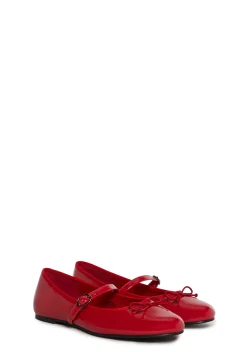 Sugar Thrillz Flats*Woven Love Ballet Flats - Red