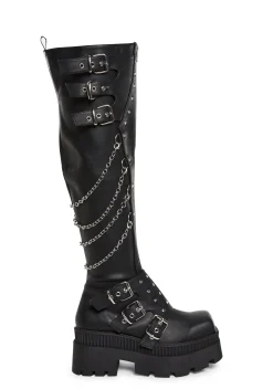 Demonia Boots*Wrath-310 Knee High Boots
