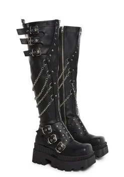 Demonia Boots*Wrath-310 Knee High Boots