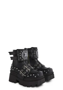 Demonia Boots*Wrath-58 Platform Ankle Boots