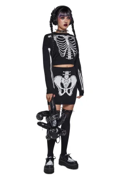 Trickz N' Treatz Matching Sets*X-Ray Vision Knit Skirt Set