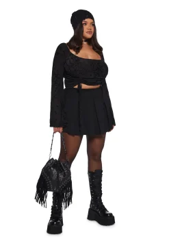 Current Mood Tops|Plus*Your Fate Long Sleeve Top - Black